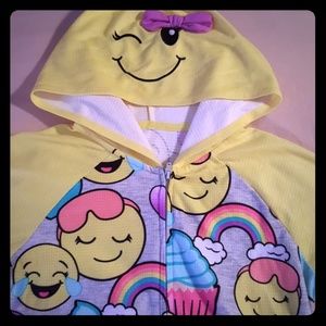 Girls emoji onesie pajamas